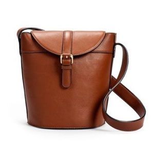 ‼️ISO‼️ Zara Leather Bucket Crossbody Bag